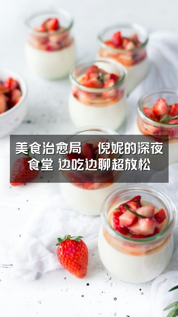 抖音倪妮✨温柔助眠哄睡💋视频封面：美食治愈局🍜倪妮的深夜食堂✨边吃边聊超放松